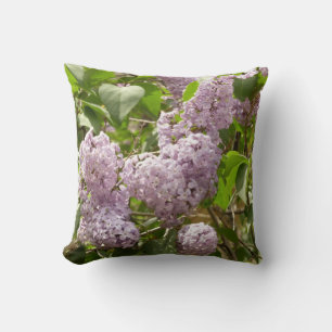 Almofada Lilac Bush Lindas Flores de primavera Roxas