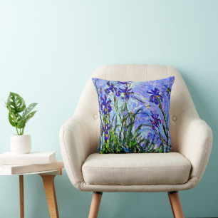 Almofada Lilac Irises de Claude Monet, Travesseiro decorati