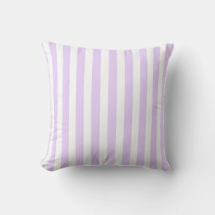 Almofada Lilac, púrpura e listras brancas