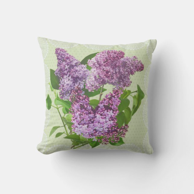 Almofada Lilacs travesseiro floral (Frente)