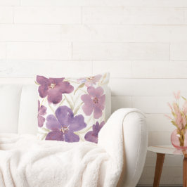 Almofada Lilas en acuarela
