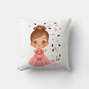 Almofada Lilibet batizada de Peach Princess Gifts para Meni