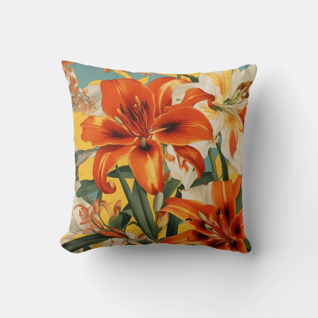 Almofada Lily Collage Scarf Design Mockup (Frente)