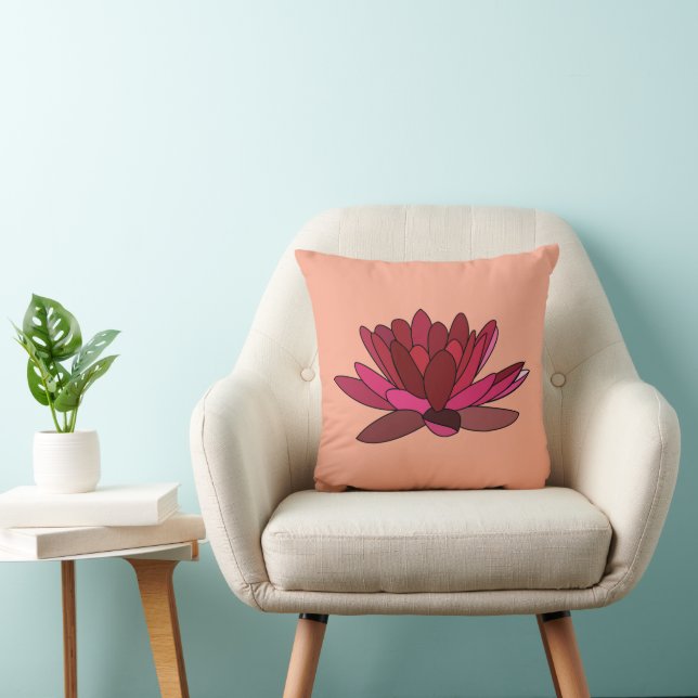 Almofada Lily de Água Rosa Vermelha (Cadeira)