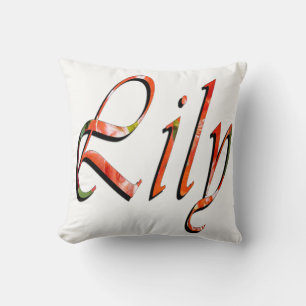 Almofada Lily, Nome, Logotipo, Cushion Branco.
