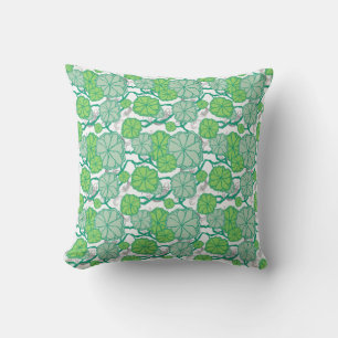 Almofada Lily Pad Koi Fish Pattern Travesseiro decorativo