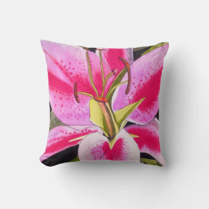 Almofada Lily Tenerife floral rosa