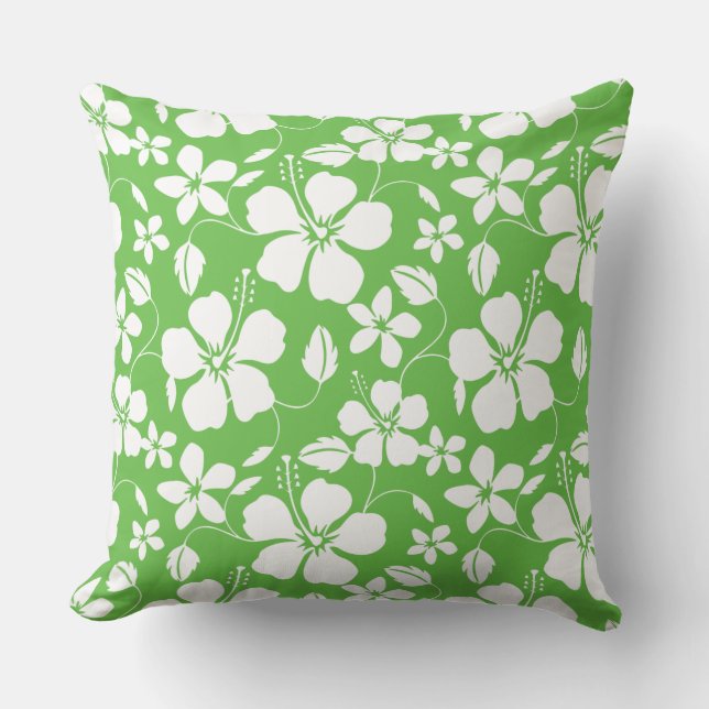 Almofada Limão HAWAIIAN HULA (HIBISCUS) (Frente)