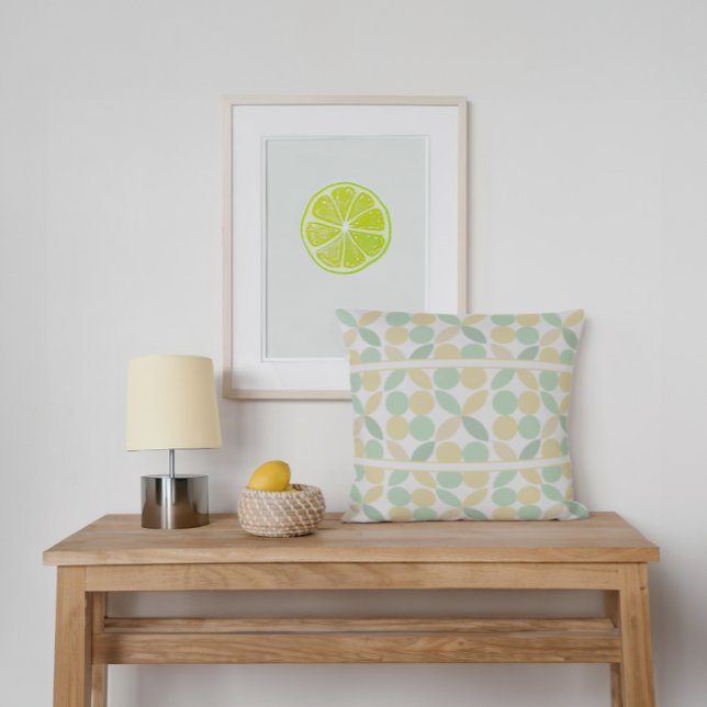 Almofada Limão/Limão Citrus Retro (Criador carregado)