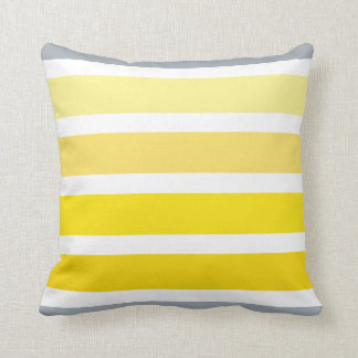 Almofada Limão - o branco cinzento amarelo listra o teste