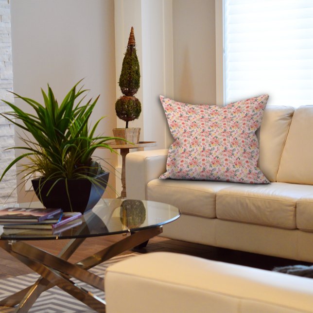 Almofada Limão Rosa Floral Pia-Pia-Pênia-Rústica (Criador carregado)