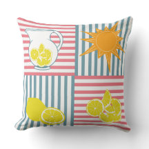 Limões amarelos claros, sol alaranjado, jardineira