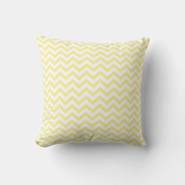 Almofada Limonada Chevron amarelo 16"" travesseiro x16 (Frente)