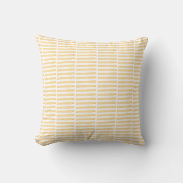 Almofada Limonaria Yellow Watercolor Stripes (Frente)