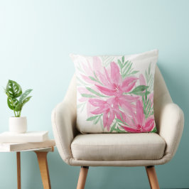 Almofada Linda Arte Floral de Watercolor