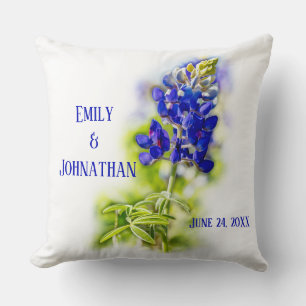 Almofada Linda Bluebonnet Floral, casamento moderno