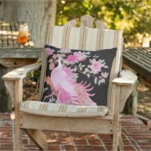 Linda cor rosa Pena Pavão Pavão Patio Floral