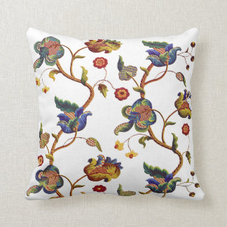 Almofada Linda Embroborária Tradicional Jacobana Crewel