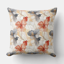 Almofada Linda feminina Peach Blue e White Floral