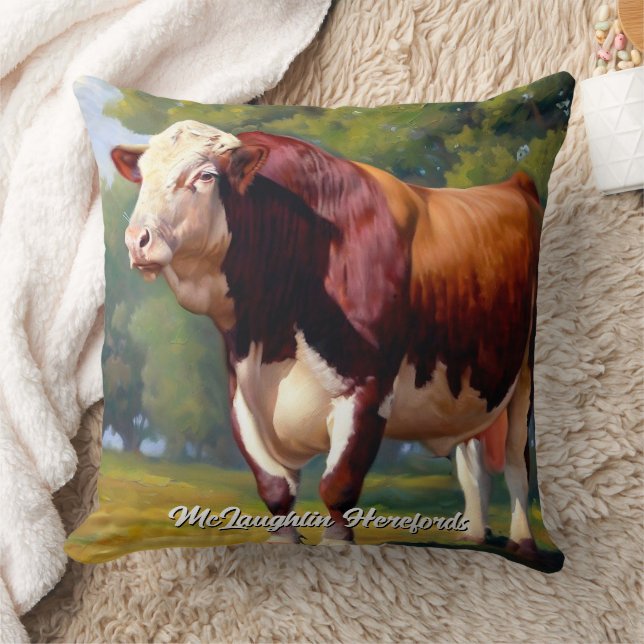 Almofada Linda Hereford Bull (Cobertor)