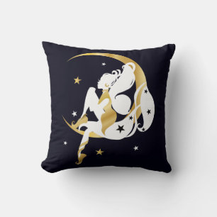 Almofada Linda ilustração de fadas das estrelas da lua