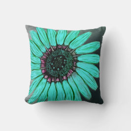 Almofada Linda mão esboçada Flor