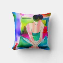 Linda Mulher de Aquarela