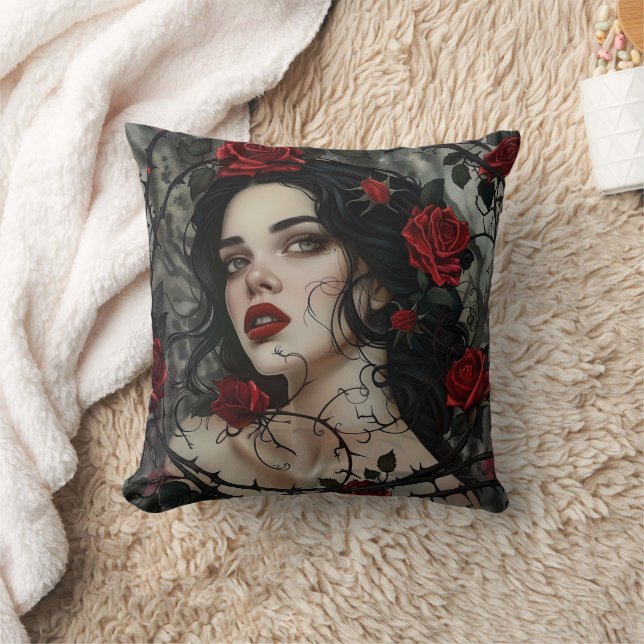 Almofada Linda Mulher Gótica (Cobertor)