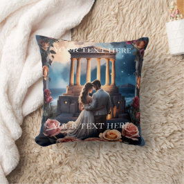 Almofada Linda noiva e noiva ao lado do mar