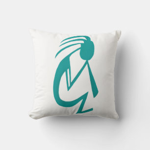 Almofada Linda pintura Teal Kokopelli