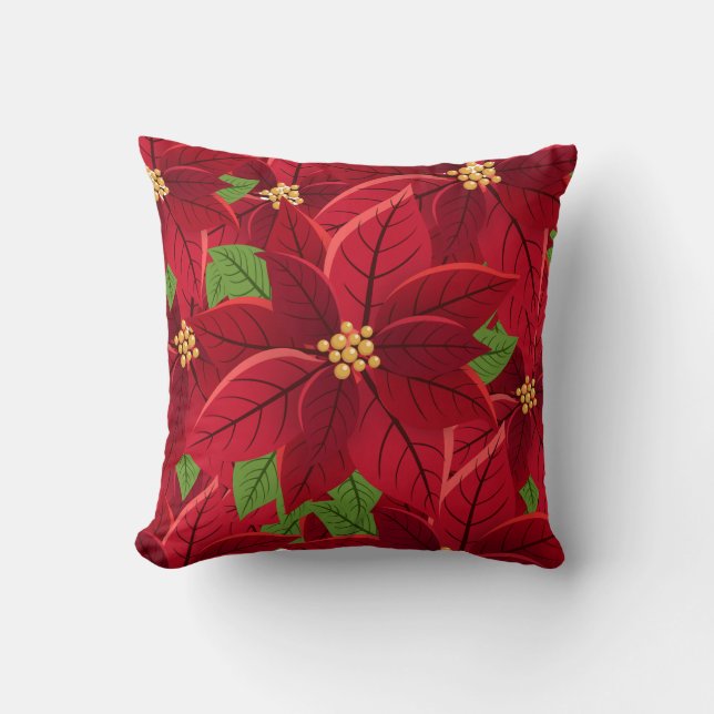 Almofada Linda Poinsettia Fleece Blanket (Frente)
