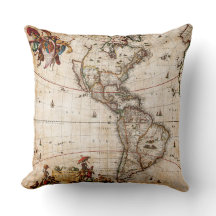 Linda Vintage - Arte do Mapa da América do Norte