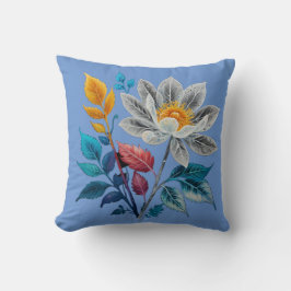 Almofada lindas flores e folhas