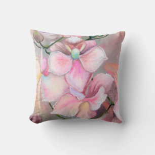 Almofada Lindas Flores Orquídeas Rosa - Pintura Original 