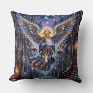 Almofada Lindo Fantasia Anjo Noite Estrelada Magia Lançar P