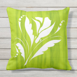 Almofada Lindo Impresso Floral em Verde Lima