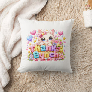 Almofada Lindo Kawaii Obrigado por Tudo Nome do Gato Rosa P