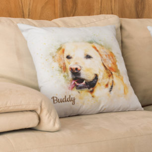 Almofada Lindo Labrador Amarelo Personalizado Customizado