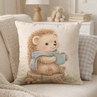 Almofada Lindo ouriço-cacheiro da floresta com caneca Quart