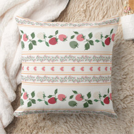 Almofada Lindo padrão de morango doce fora de moda