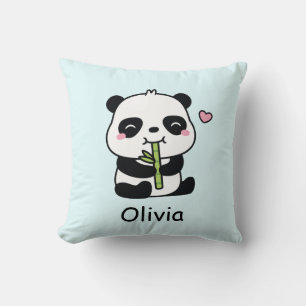 Almofada Lindo Panda Mastigando Bambu, Decoração de Berçári