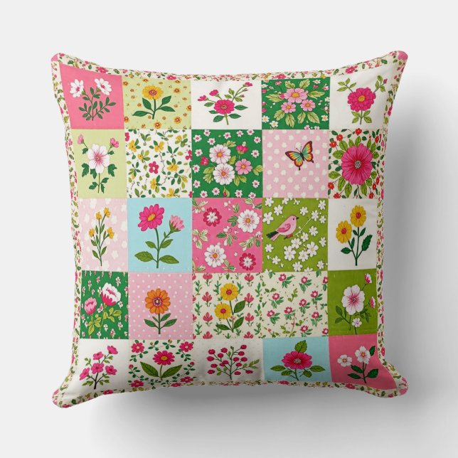 Almofada Lindo Patchwork de Verão para Almofada. (Verso)