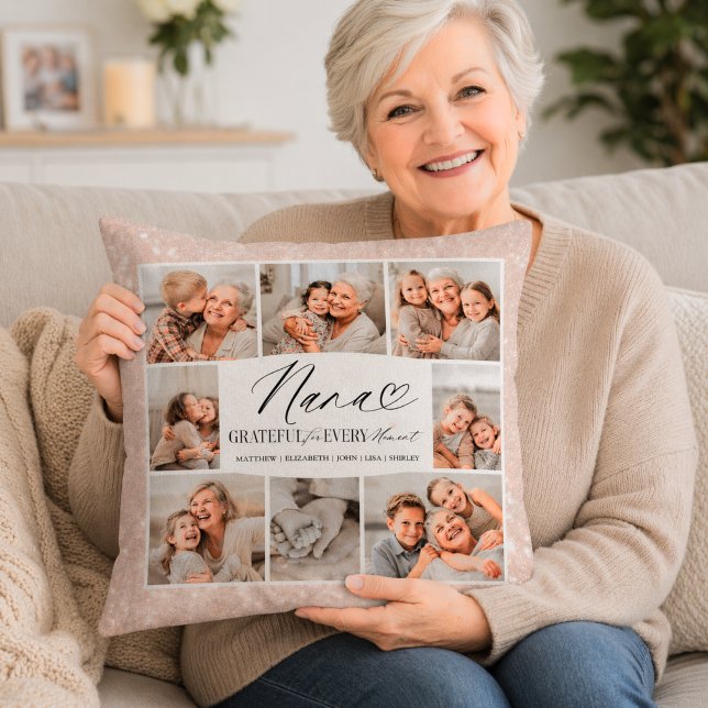 Almofada Lindo Presente Personalizado de Colagem de Fotos d (Criador carregado)