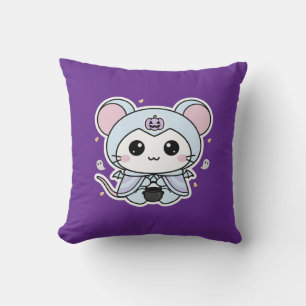 Almofada Lindo ratozinho fofo pronto para o Halloween