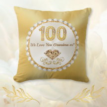 Lindo, Travesseiro de Aniversário de 100 anos, Ani