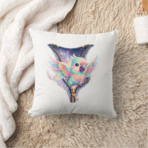 Lindo Travesseiro de Zipper de Papagaio 3D Pastel