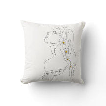 Line Art of Woman Bloom where you are