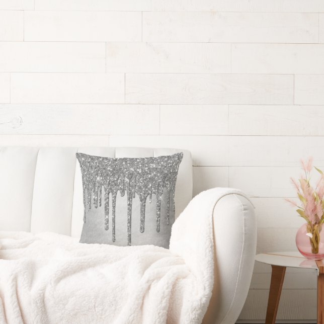 Almofada Lingando Largura | Platinum Faux Metálico (Sofá)