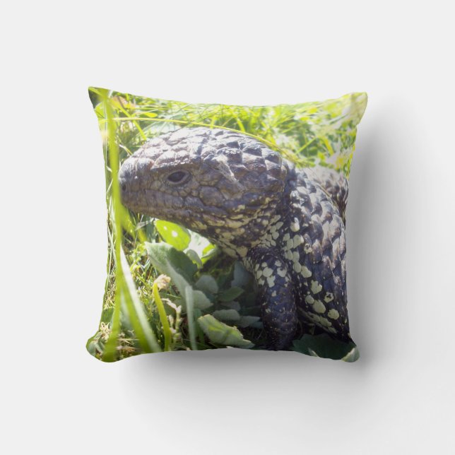 Almofada Língua Azul Australiana Lizard, Lounge Cushion. (Frente)