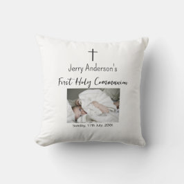 Almofada Linha católica de primeira comunhão simples QR mín
